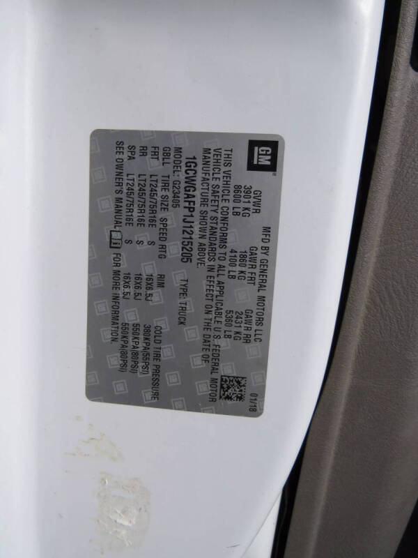 2018 Chevrolet Express 2500