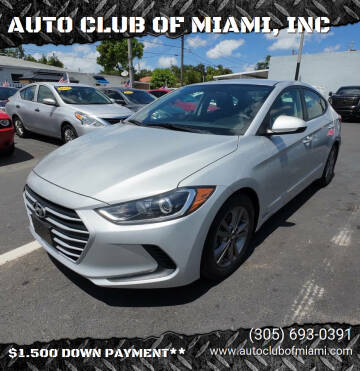 2018 Hyundai Elantra for sale at AUTO CLUB OF MIAMI, INC in Miami FL