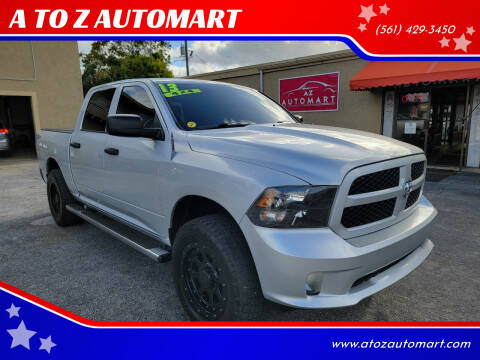 2013 Dodge Ram 1500 for sale at A TO Z  AUTOMART in West Palm Beach FL