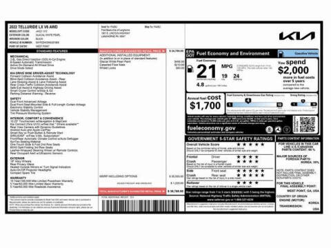 2022 Kia Telluride LX