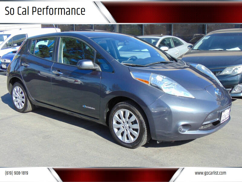 2013 Nissan LEAF for sale at So Cal Performance in San Diego CA