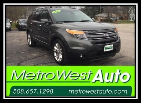 2015 Ford Explorer for sale at Metro West Auto in Bellingham MA
