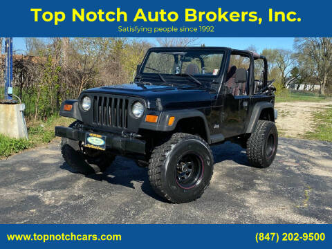 1999 Jeep Wrangler for sale at Top Notch Auto Brokers, Inc. in Palatine IL