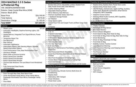 2024 Mazda Mazda3 Sedan 2.5 S Preferred