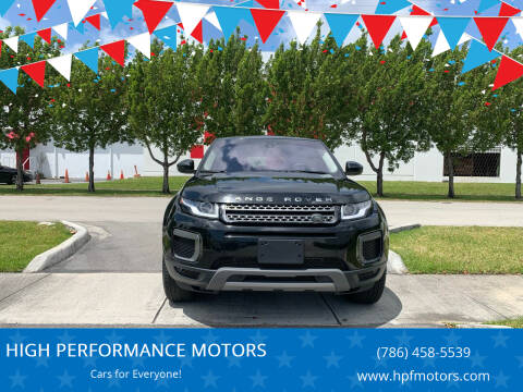 2016 Land Rover Range Rover Evoque for sale at HIGH PERFORMANCE MOTORS in Hollywood FL