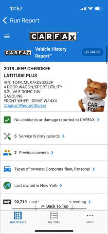 2019 Jeep Cherokee Latitude Plus