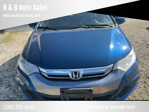 2013 Honda Insight for sale at B & B Auto Sales in Burlington NC