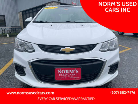 2018 Chevrolet Sonic for sale at NORM'S USED CARS INC in Wiscasset ME