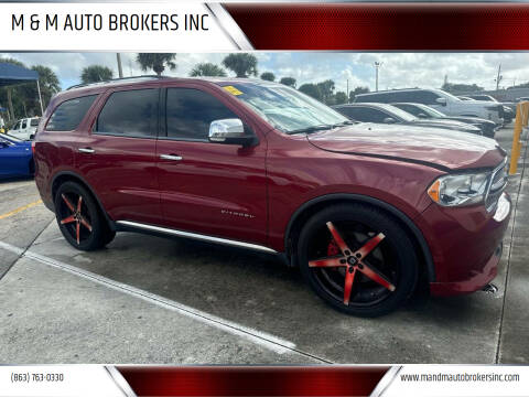 2013 Dodge Durango for sale at M & M AUTO BROKERS INC in Okeechobee FL