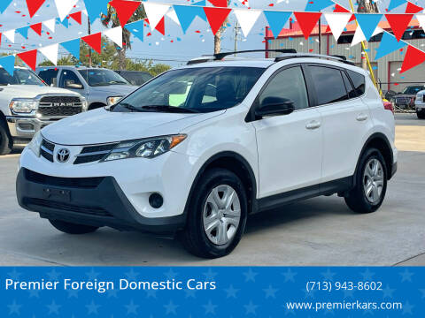 2015 Toyota RAV4 for sale at Premier Foreign Domestic Cars in Houston TX