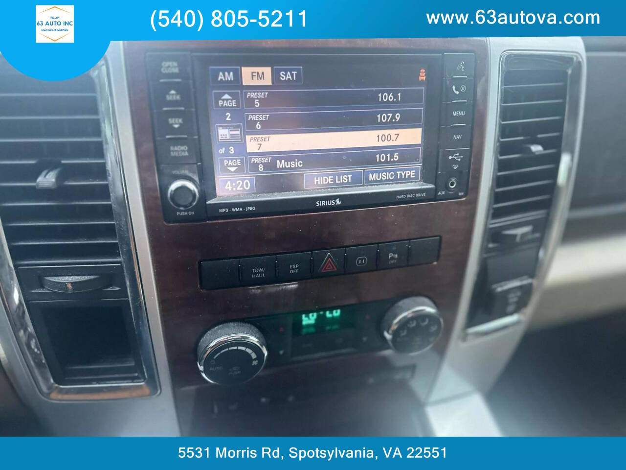 2009 Dodge Ram 1500 for sale at 63 Auto Inc in Spotsylvania, VA