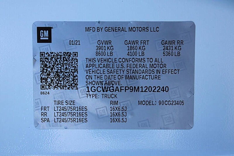 2021 Chevrolet Express 2500