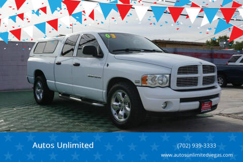 2003 Dodge Ram 1500 for sale at Autos Unlimited in Las Vegas NV