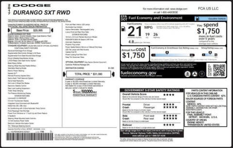 2017 Dodge Durango SXT