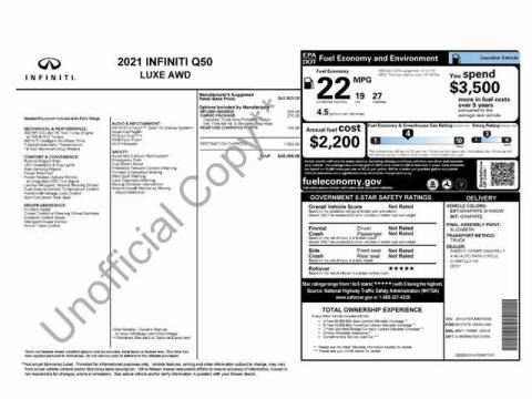 2021 Infiniti Q50 Luxe