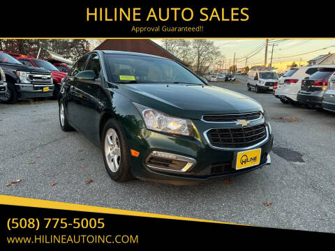 2015 Chevrolet Cruze for sale at HILINE AUTO SALES in Hyannis MA