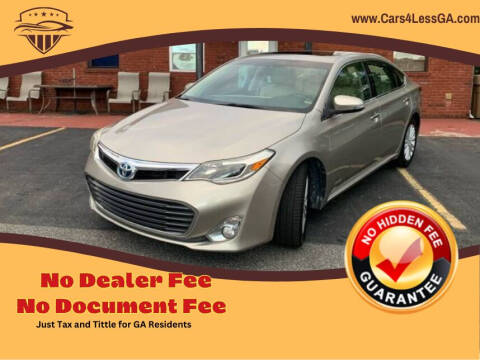 2013 Toyota Avalon Hybrid for sale at Cars4Less GA in Alpharetta GA