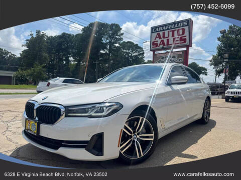 2021 BMW 5 Series for sale at Carafello's Auto Sales in Norfolk VA