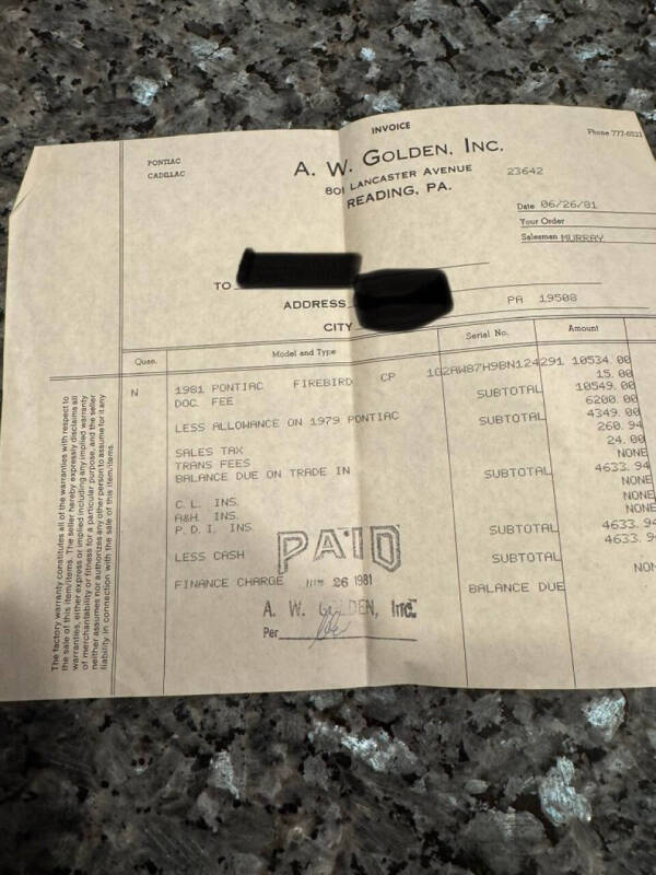 1981 Pontiac Firebird Trans Am