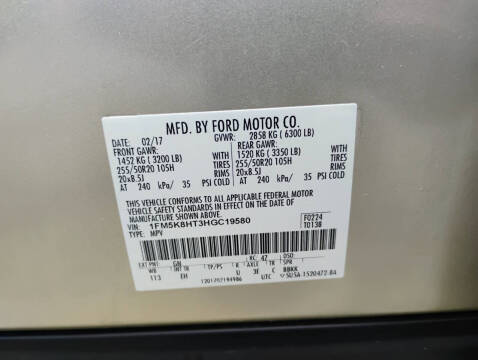 2017 Ford Explorer Platinum