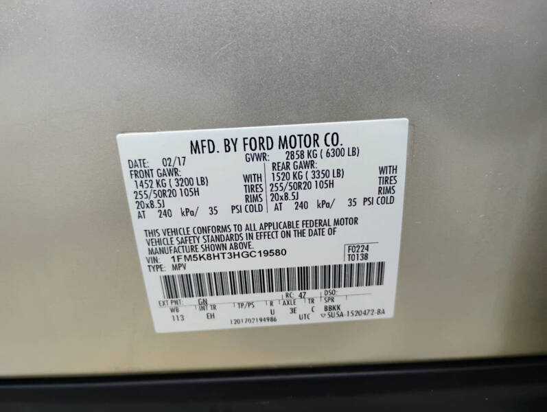 2017 Ford Explorer Platinum