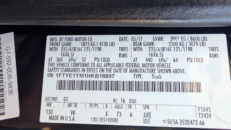 2017 Ford Transit 150