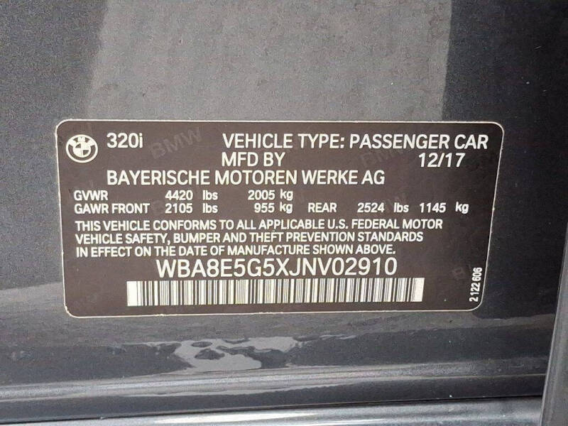 2018 BMW 3 Series 320i xDrive