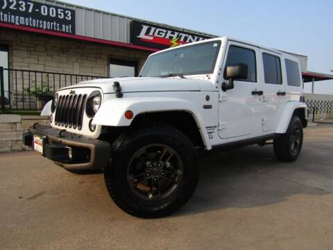2016 Jeep Wrangler Unlimited for sale at Lightning Motorsports in Grand Prairie TX