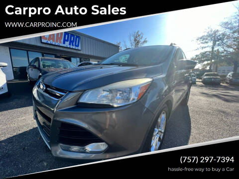 2013 Ford Escape for sale at Carpro Auto Sales in Chesapeake VA