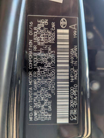 2016 Toyota Prius c Two