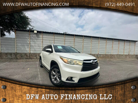 2015 Toyota Highlander for sale at Bad Credit Call Fadi in Dallas TX