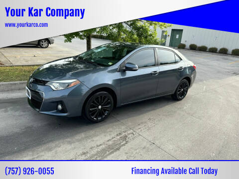 2015 Toyota Corolla for sale at Your Kar Company in Norfolk VA