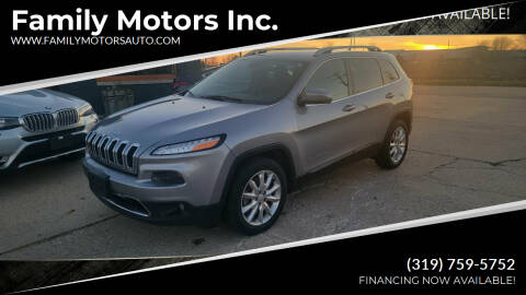 2017 Jeep Cherokee for sale at Family Motors Inc. in West Burlington IA