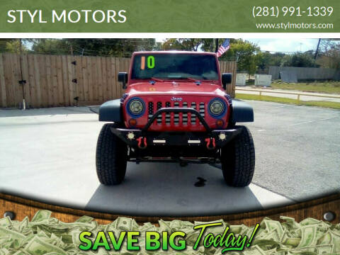 2010 Jeep Wrangler Unlimited for sale at STYL MOTORS in Pasadena TX