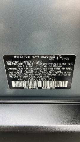 2010 Subaru Forester 2.5X
