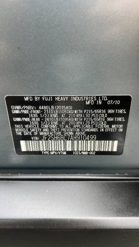 2010 Subaru Forester 2.5X
