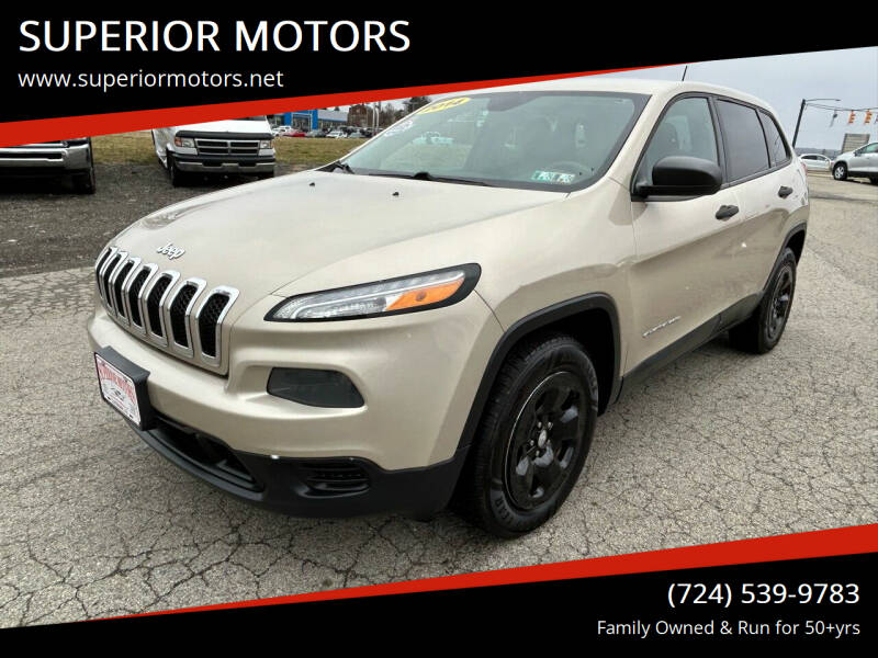 2014 Jeep Cherokee for sale at SUPERIOR MOTORS in Latrobe PA