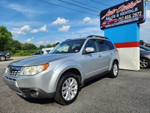 2011 Subaru Forester for sale at Auto Outlet Sales and Rentals in Norfolk VA