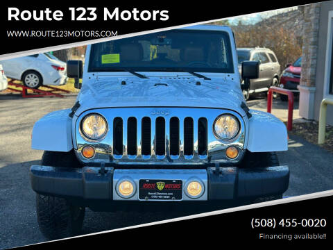 2014 Jeep Wrangler Unlimited for sale at Route 123 Motors in Norton MA