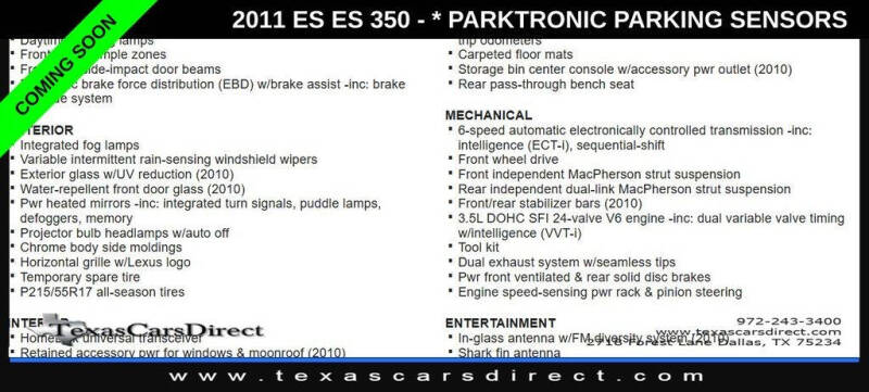 2011 Lexus ES 350