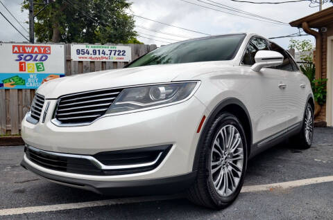 2016 Lincoln MKX for sale at ALWAYSSOLD123 INC in Fort Lauderdale FL