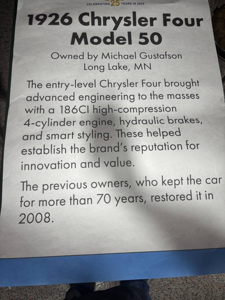 1926 Chrysler Model 50 22