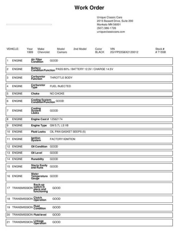 1999 Chevrolet Camaro