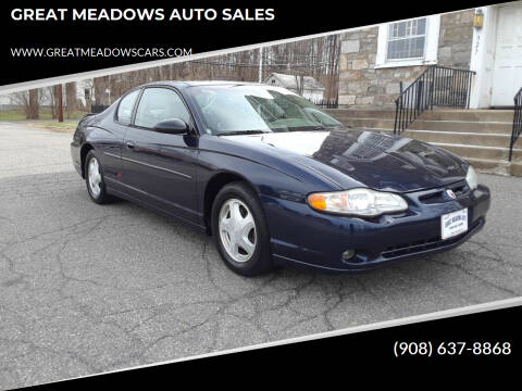 2002 Chevrolet Monte Carlo for sale at GREAT MEADOWS AUTO SALES in Great Meadows NJ