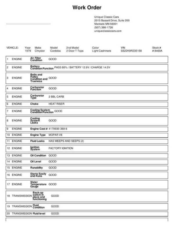 1979 Chrysler Cordoba