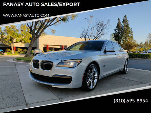 2012 BMW 7 Series for sale at FANASY AUTO SALES/EXPORT in Yorba Linda CA