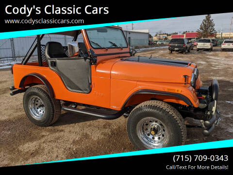 1978 Jeep CJ-5 for sale at Cody's Classic & Collectibles, LLC in Stanley WI