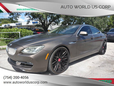 2013 BMW 6 Series for sale at Auto World US Corp in Plantation FL