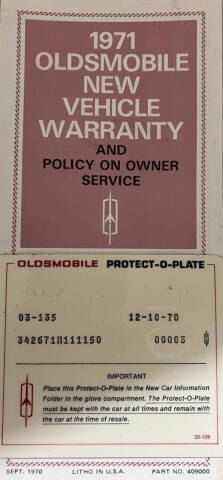 1971 Oldsmobile Cutlass Supreme