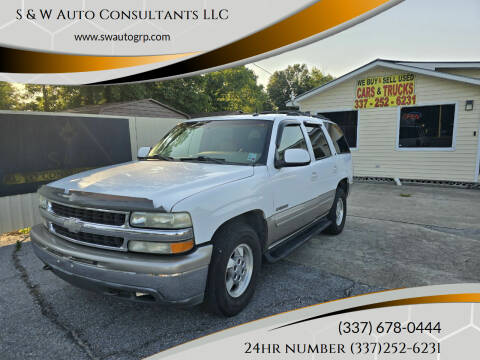 2002 Chevrolet Tahoe for sale at S & W Auto Consultants LLC in Opelousas LA